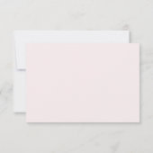 Blush Pink Floral Eucalyptus Black Wedding RSVP Kaartje (Achterkant)