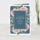 Blush Pink Floral Eucalyptus Dusty Blue Wedding (Voorkant)