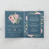 Blush Pink Floral Eucalyptus Dusty Blue Wedding (Binnen)
