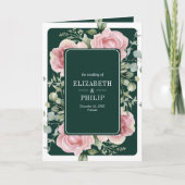 Blush Pink Floral Eucalyptus Emerald Green Wedding (Voorkant)