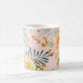 Blush Pink Floral Eucalyptus Glitter Monogram Koffiemok (Center)