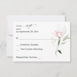 Blush Pink Floral & Eucalyptus no Meal RSVP 2