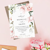 Blush Pink Floral & Eucalyptus Weddenschap 2B Kaart