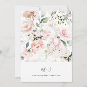 Blush Pink Floral & Eucalyptus Weddenschap 2B Kaart (Achterkant)