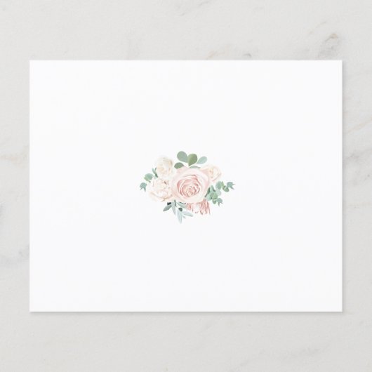Blush Pink Floral Eucalyptus Weddenschap Bewaar da (Achterkant)