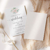 Blush Pink Floral Eucalyptus Weddenschap Kaart