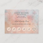 Blush Pink Floral Eyelash Salon Loyalty Kaart Visitekaartje (Achterkant)