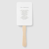 Blush Pink Floral | Faux Gold geometrische bruilof Handwaaier (Achterkant)