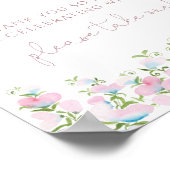 Blush Pink Floral Favors Sign Poster (Hoek)