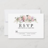 Blush Pink Floral First Commune RSVP (Voorkant)
