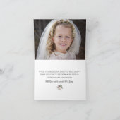 Blush Pink Floral First Community Foto Hartelijk d Bedankkaart (Binnen)