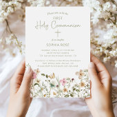Blush Pink Floral First Community Kaart