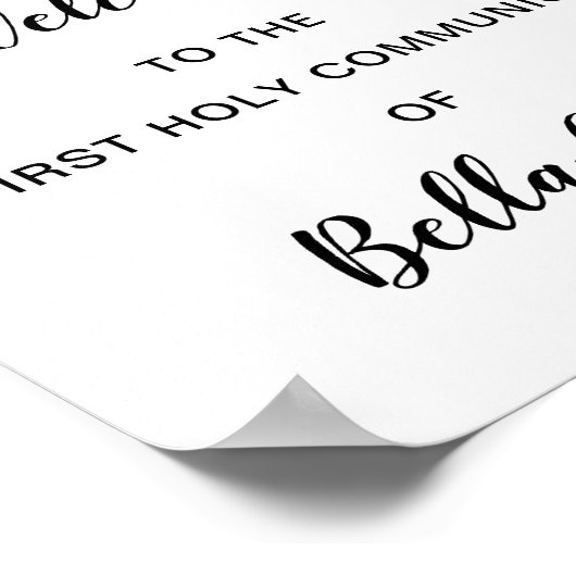 Blush Pink Floral First Community Welkomstteken Poster (Hoek)