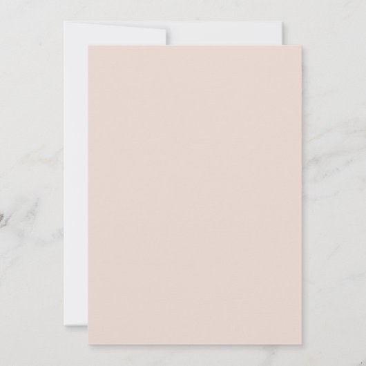 Blush Pink Floral First Heilige Communie Kaart (Achterkant)