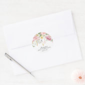Blush Pink Floral First Holy Communion Sticker (Envelop)