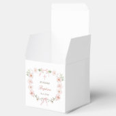 Blush Pink Floral Frame Baptism Cube Bedankdoosjes (Geopend)