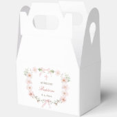 Blush Pink Floral Frame Baptism Gable Bedankdoosjes (Open)