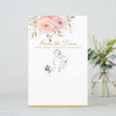 Blush Pink Floral Fun Bridal raad het dresspel (Staand voorkant)