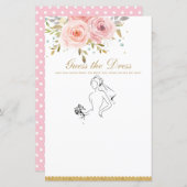 Blush Pink Floral Fun Bridal raad het dresspel (Voorkant / Achterkant)