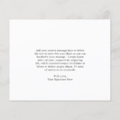 Blush Pink Floral Funeral Budget Hartelijk dank (Achterkant)