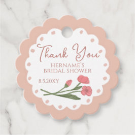 Blush Pink Floral Garden Whimsical Hand Painted Bedankjes Labels