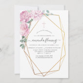 Blush Pink Floral Geometric Bevestiging Kaart (Voorkant)