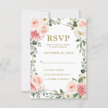 Blush Pink Floral Geometric Botanical Weddenschap 
