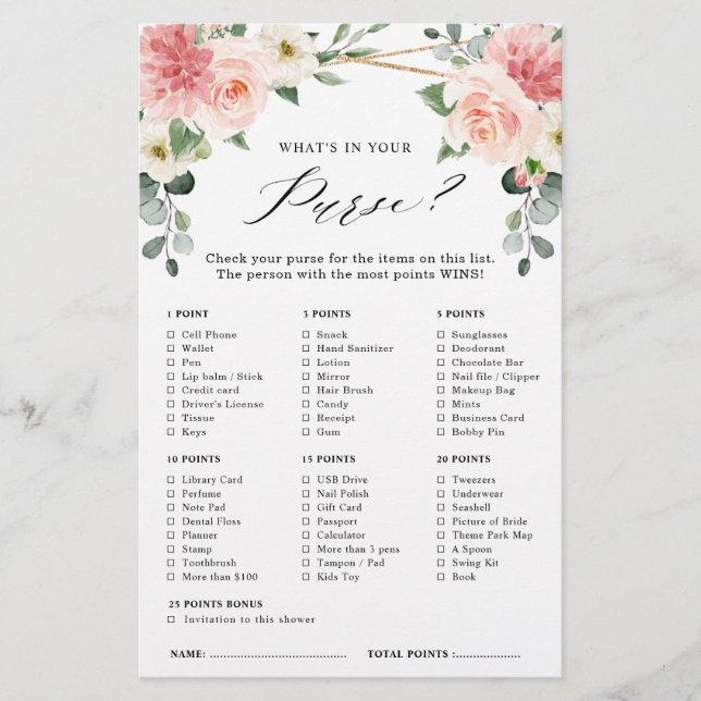 Blush Pink Floral Geometric Vrijgezellenfeest (Voorkant)