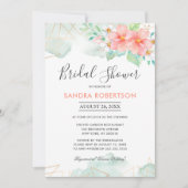 Blush Pink Floral Geometric Vrijgezellenfeest Kaart (Voorkant)