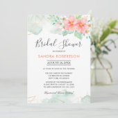 Blush Pink Floral Geometric Vrijgezellenfeest Kaart (Staand voorkant)