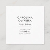 Blush Pink Floral geometrisch Vierkante Visitekaartje (Achterkant)