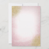 Blush Pink Floral Geometrische Lijst Engagement Pa Kaart (Achterkant)