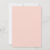 Blush Pink Floral Girl Baby shower Kaart (Achterkant)