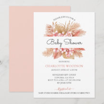 Blush Pink Floral Girl Baby shower
