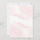 Blush Pink Floral Gold Butterfly Baby shower Kaart (Achterkant)