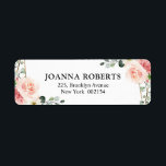 Blush Pink Floral Gold Geometric Botanical Weddens Etiket<br><div class="desc">Elegant Blush roze / peach spring floral botanical bruiloft return address label with a bouquet of soft pastel waterverf rozen, peonies and hydrangeas in shades of blush roze, peach and crème with lush green botanical leaves and eucalyptus leaves with gold geometric lijst. Zoek meer overeenkomende design en variaties uit mijn...</div>