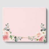 Blush Pink Floral Gold Geometric Botanical Weddens Gastenboek (Achterkant)