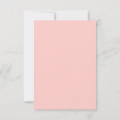 Blush Pink Floral Gold Geometric Botanical Weddens RSVP Kaartje (Achterkant)