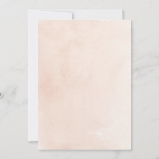 Blush Pink Floral Gold Geometric Lijst Weddenschap Kaart (Achterkant)