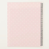 Blush Pink Floral Gold Geometric Lijst Weddenschap Planner (Achterkant)