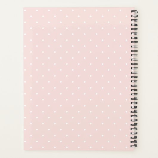 Blush Pink Floral Gold Geometric Lijst Weddenschap Planner (Achterkant)