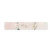 Blush Pink Floral Gold Geometric Lijst Weddenschap Uitnodigingen Wikkel (Vlak)