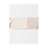 Blush Pink Floral Gold Geometric Lijst Weddenschap Uitnodigingen Wikkel (Achterkant Voorbeeld)