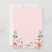 Blush Pink Floral Gold Geometric Save the Date (Achterkant)