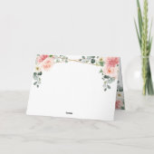 Blush Pink Floral Gold Geometric Vrijgezellenfeest Bedankkaart (Achterkant)