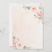 Blush Pink Floral Gold Geometric Vrijgezellenfeest Kaart (Achterkant)