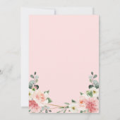 Blush Pink Floral Gold Geometric Vrijgezellenfeest Kaart (Achterkant)