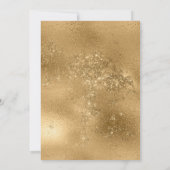 Blush Pink Floral Gold Glitter Balloons Birthday Kaart (Achterkant)