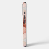 Blush Pink Floral Gold Glitter Letter W Case-Mate iPhone Case (Achterkant / Links)