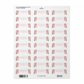 Blush Pink Floral Gold Glitter Retouradres Etiket (Full Sheet)